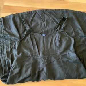 Adorable New Black linen midi dress/ XL